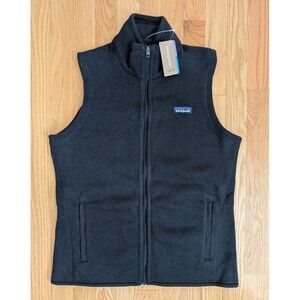 NWT Patagonia Black Vest Women MEDIUM Better Sweater Fleece Full Zip 25887